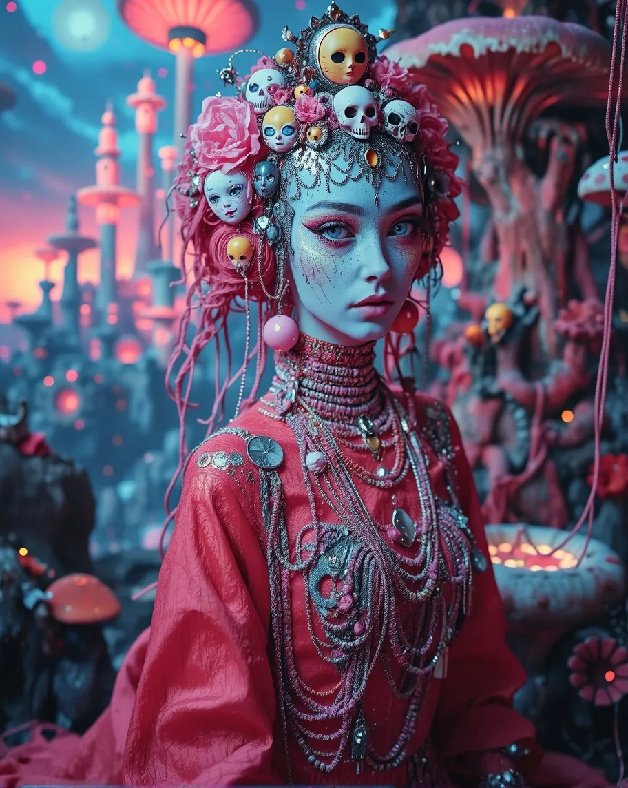 A surreal fantasy fashion a woman - Free AI Photo Generator - starryai