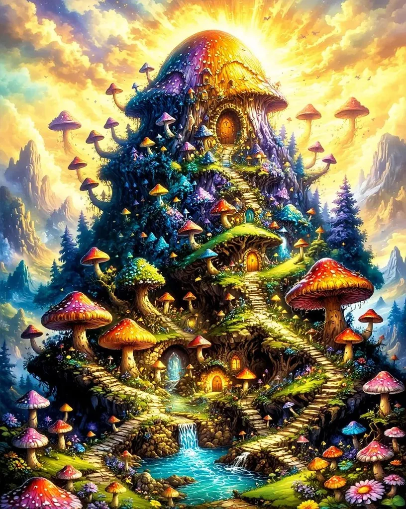 A colossal, enchanted, fantasy - Free AI Photo Generator - starryai