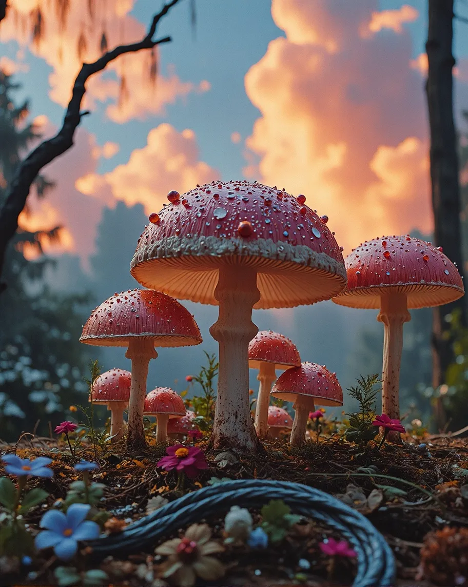 Mushrooms - Free AI Photo Generator - starryai