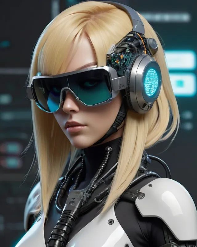 a futuristic cyberpunk humanoid - Free AI Photo Generator - starryai