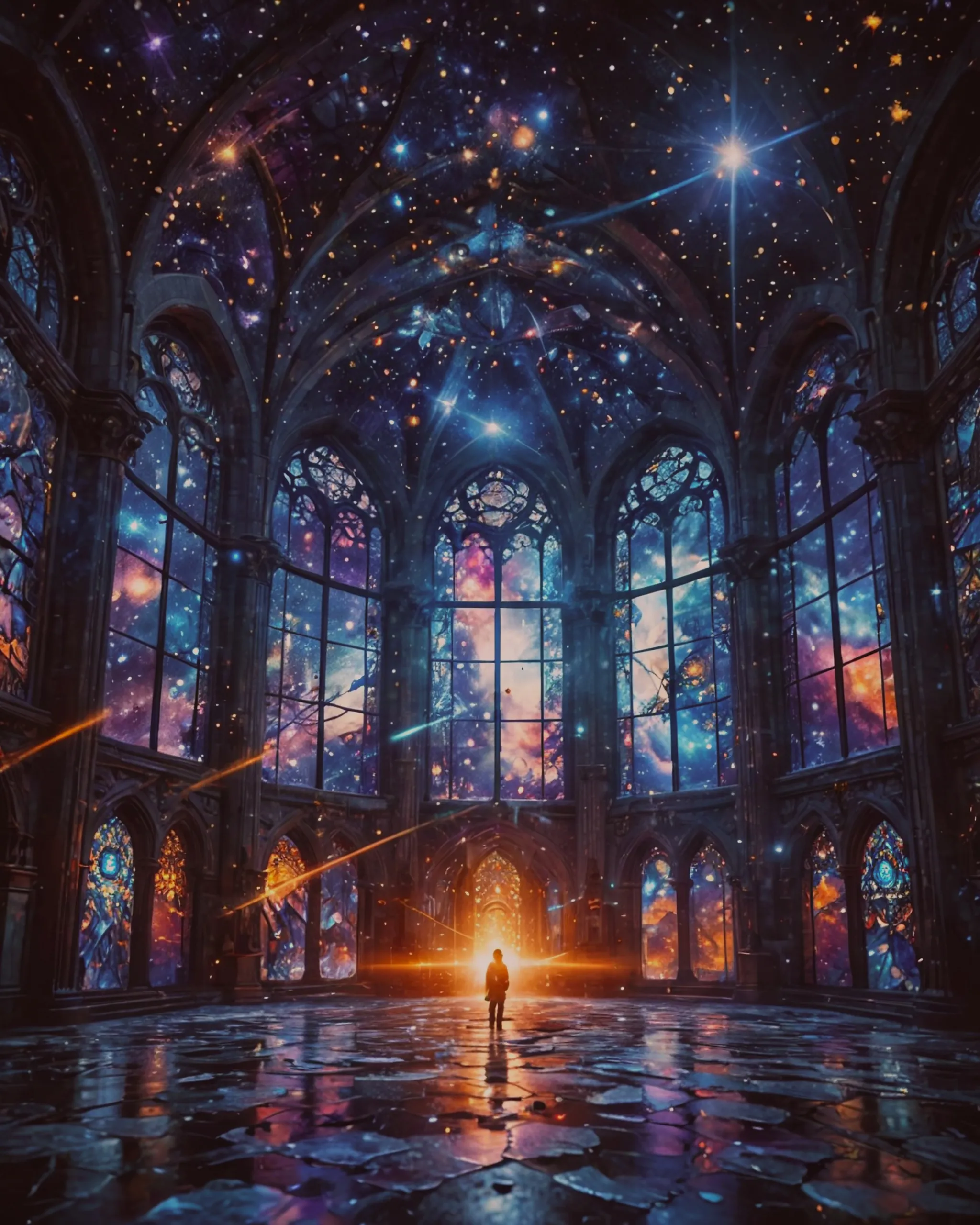 A breathtaking cosmic cathedral - Free AI Photo Generator - starryai