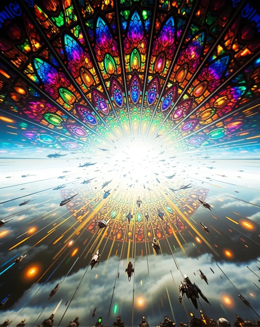 Epic cinematic space battle a - Free AI Photo Generator - starryai