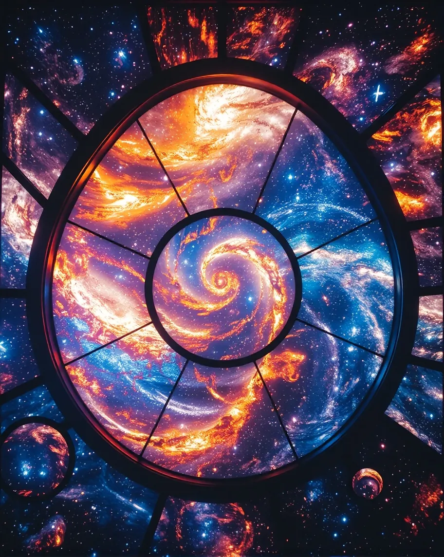 Vibrant stained glass artwork one - Free AI Photo Generator - starryai