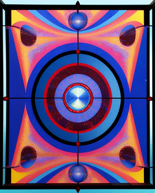Stained steel glass galaxies - Free AI Photo Generator - starryai