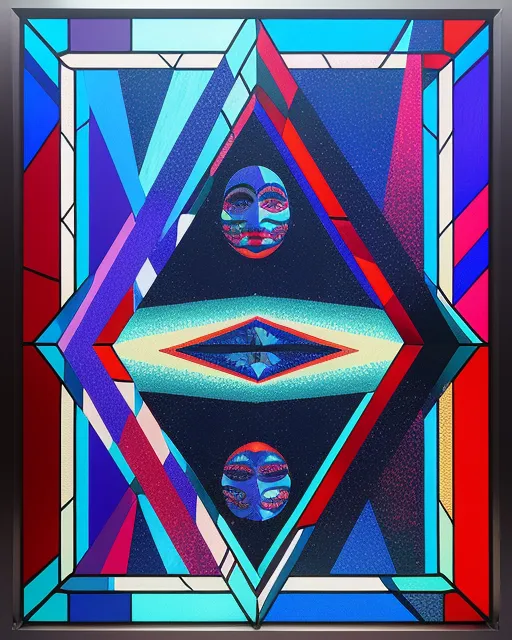 Stained steel glass galaxies - Free AI Photo Generator - starryai