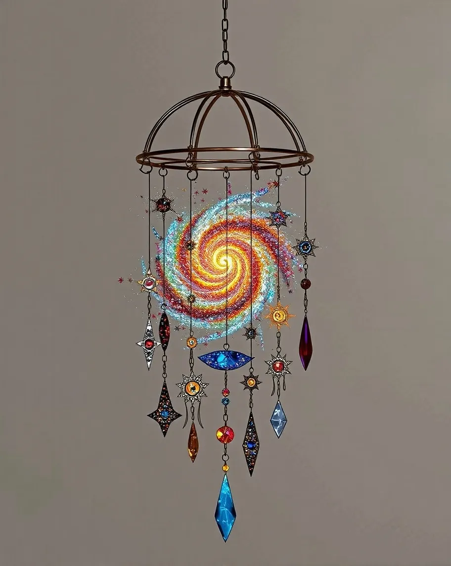 Stained glass galaxies - a glass - Free AI Photo Generator - starryai