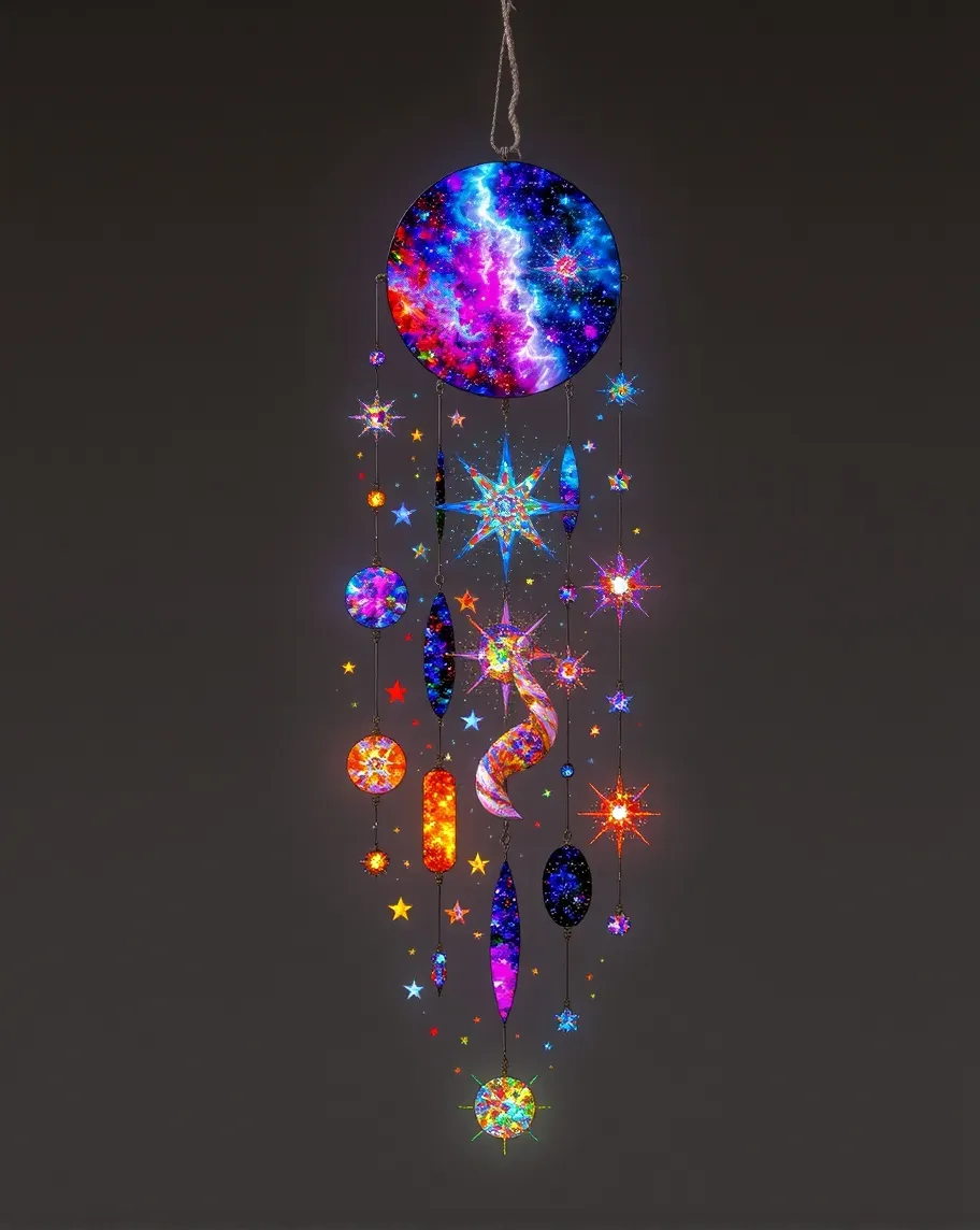Stained glass galaxies - a glass - Free AI Photo Generator - starryai