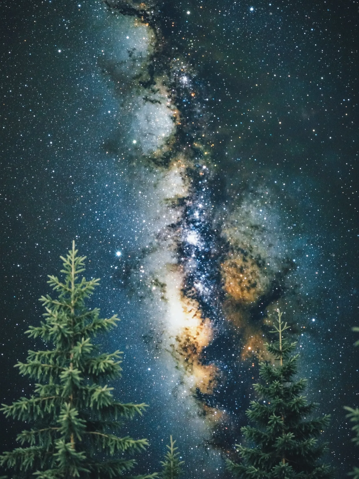A stained glass forest galaxy - Free AI Photo Generator - starryai