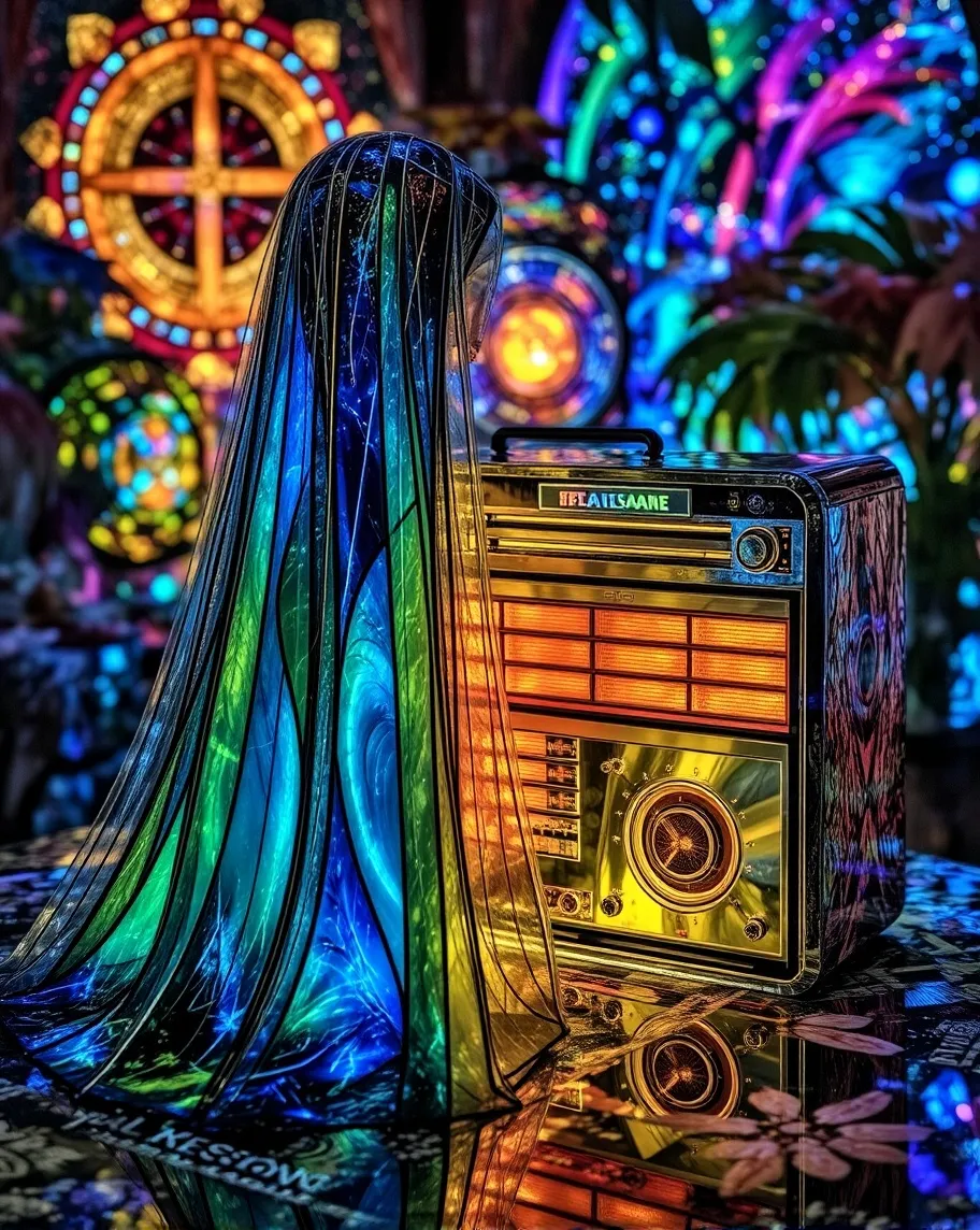Stained glass galaxies - Free AI Photo Generator - starryai