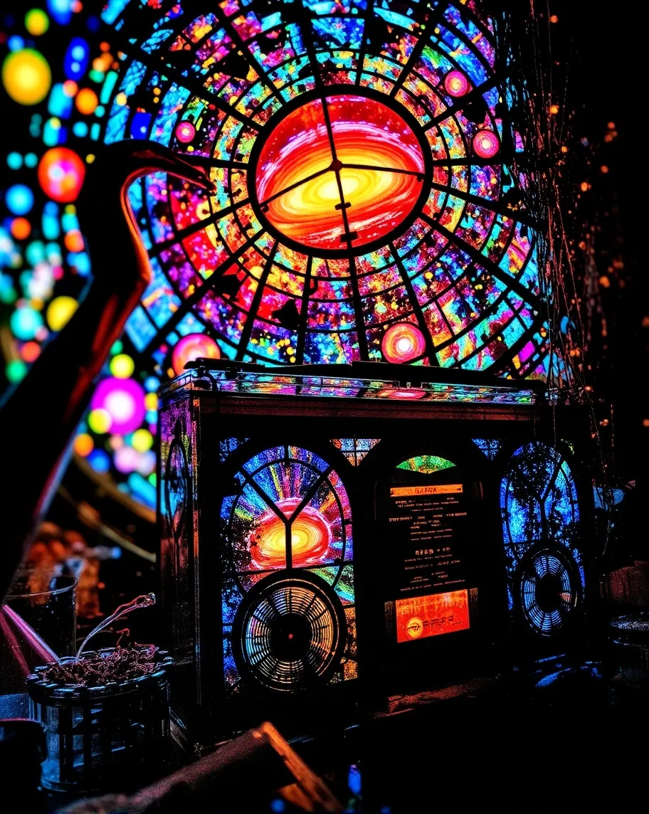 Stained glass galaxies - Free AI Photo Generator - starryai