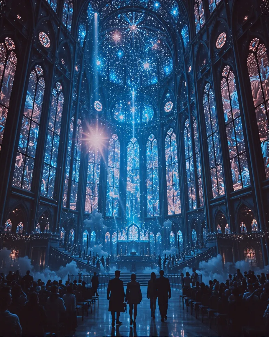 Cosmic cathedral stained glass - Free AI Photo Generator - starryai
