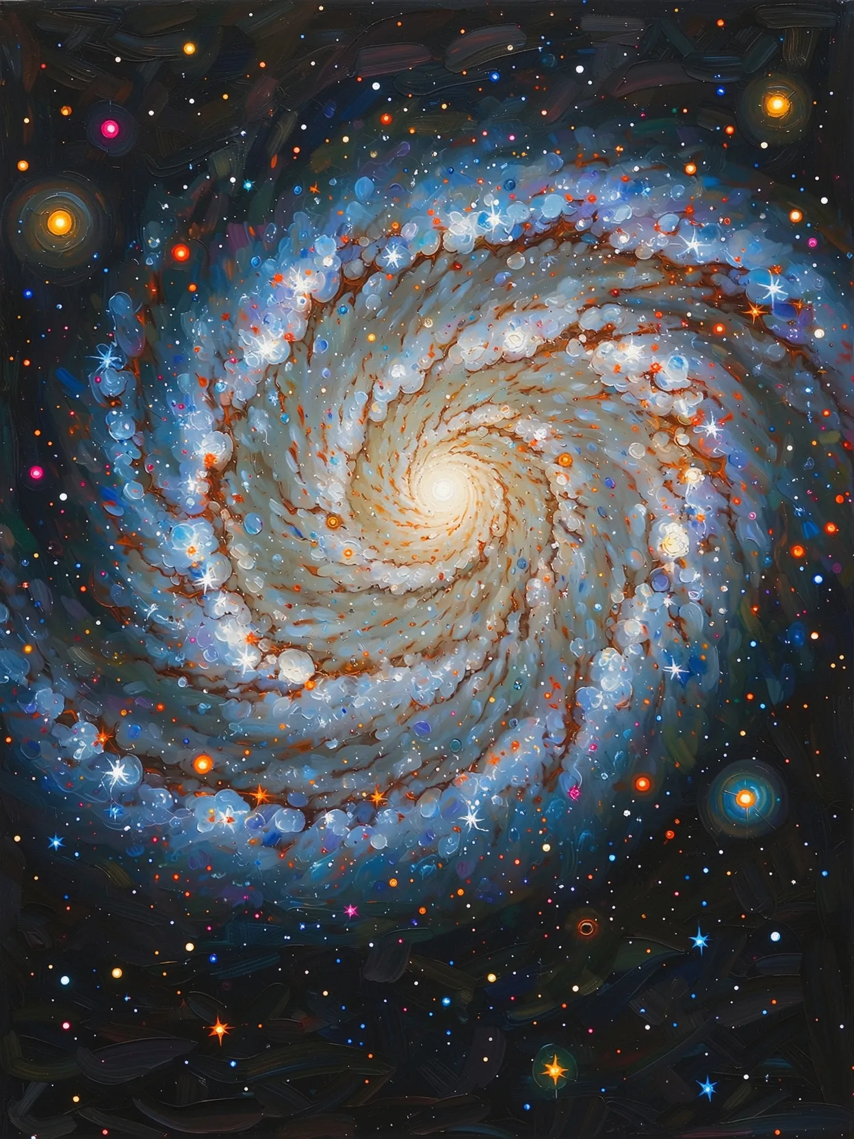 A galaxy painted Stained glass - Free AI Photo Generator - starryai