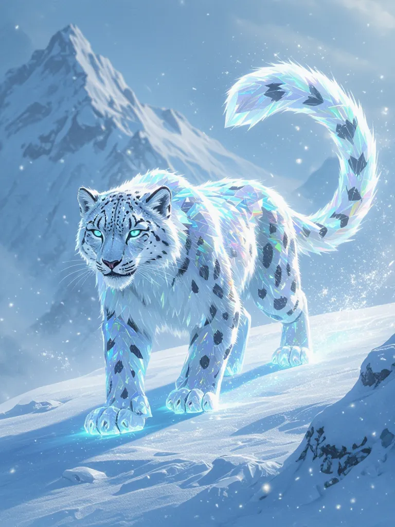 A majestic crystalline snow a its - Free AI Photo Generator - starryai