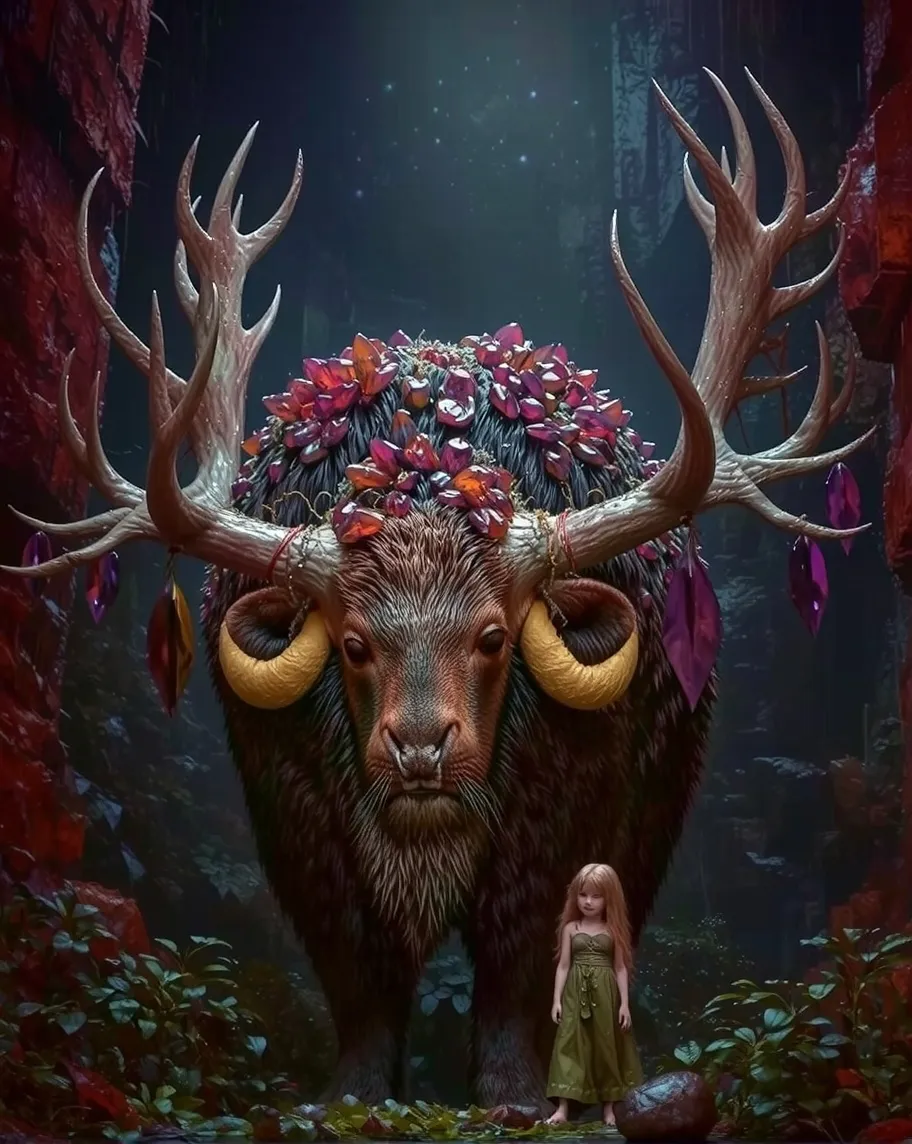 A giant beast, covered rich a a - Free AI Photo Generator - starryai