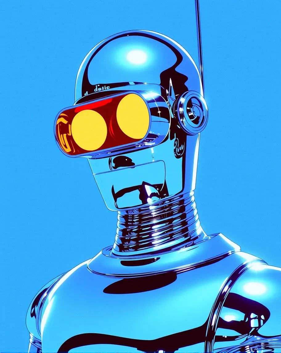 Bender from futurama hacking - Free AI Photo Generator - starryai