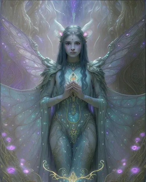 Magnificent elegant alien face - Free AI Photo Generator - starryai