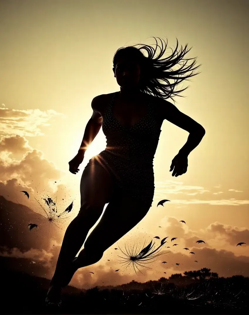 a powerfull women who rushing her - Free AI Photo Generator - starryai