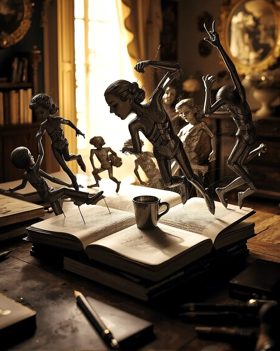 A surreal scene where doodles — - Free AI Photo Generator - starryai