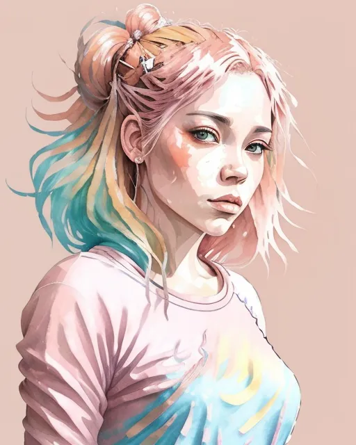 Empress Disco, pink hair pink all - Free AI Photo Generator - starryai