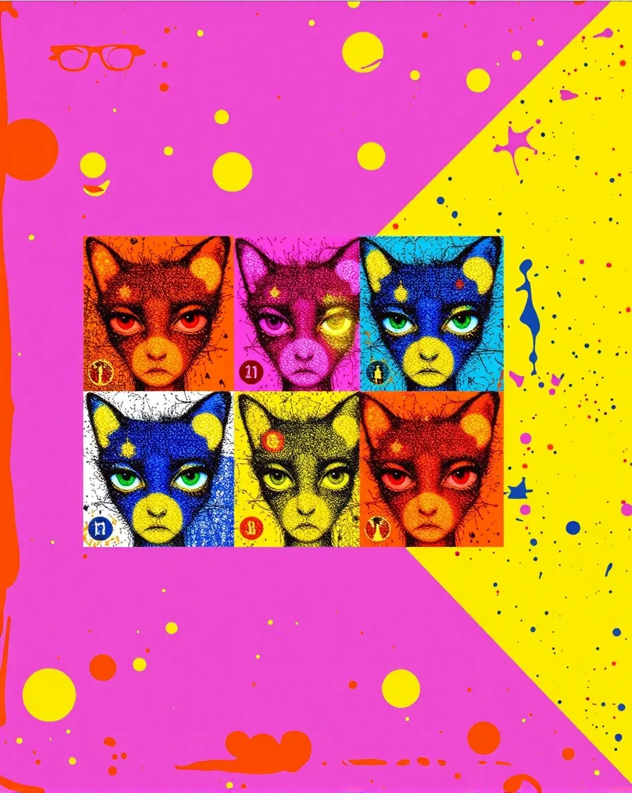 A vibrant pop art composition It - Free AI Photo Generator - starryai
