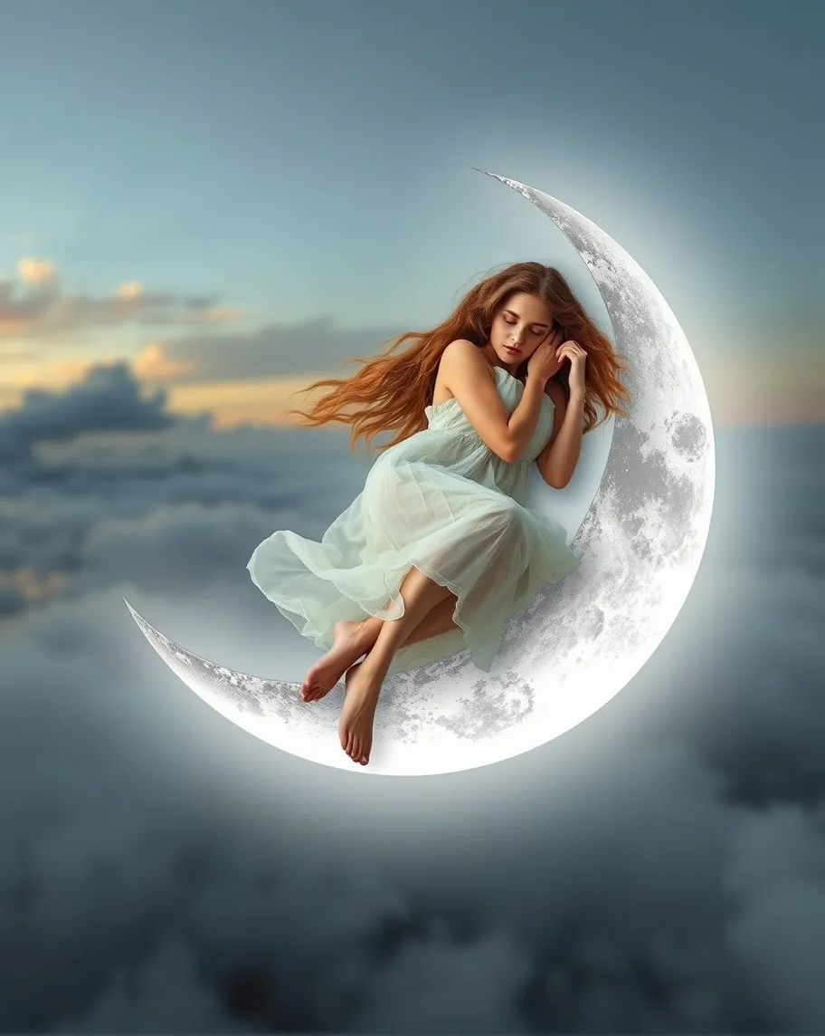 A serene, ethereal scene a woman - Free AI Photo Generator - starryai