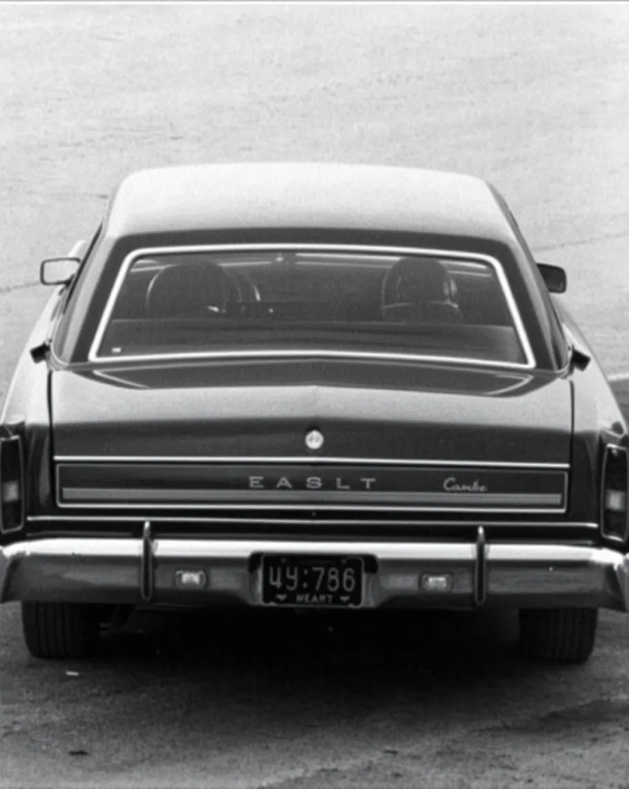 Rear view classic 1970s full-size - Free AI Photo Generator - starryai