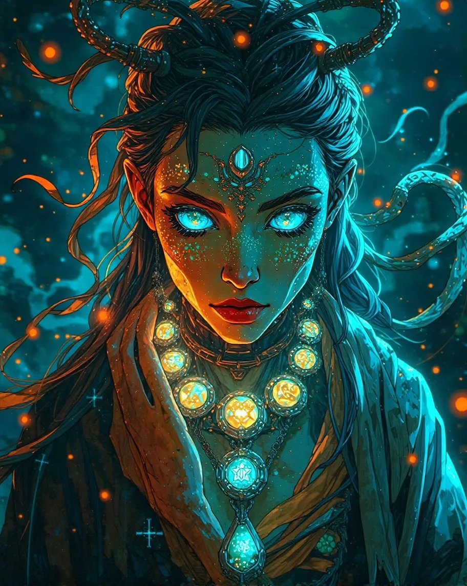 Close-up portrait a cyberpunk set - Free AI Photo Generator - starryai