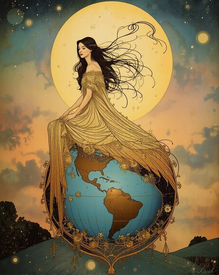 ethereal queen sits gracefully - Free AI Photo Generator - starryai