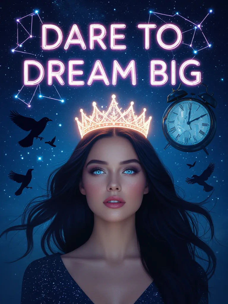 A woman flowing dark hair bright - Free AI Photo Generator - starryai