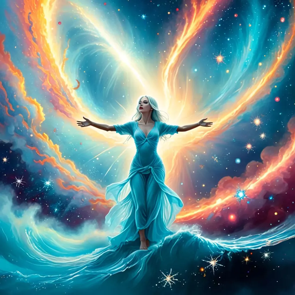 Vast cosmic nebula swirling vivid - Free AI Photo Generator - starryai