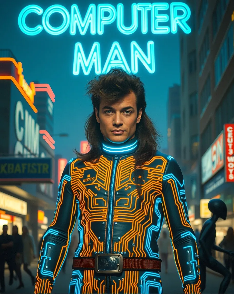 Computer Man. Macho - Free AI Photo Generator - starryai