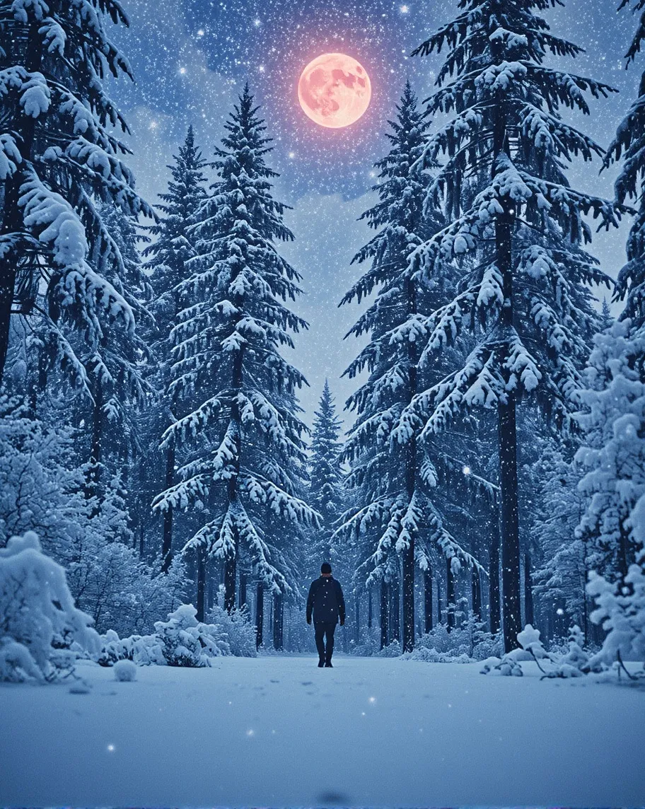 Walking a winter wonderland - Free AI Photo Generator - starryai