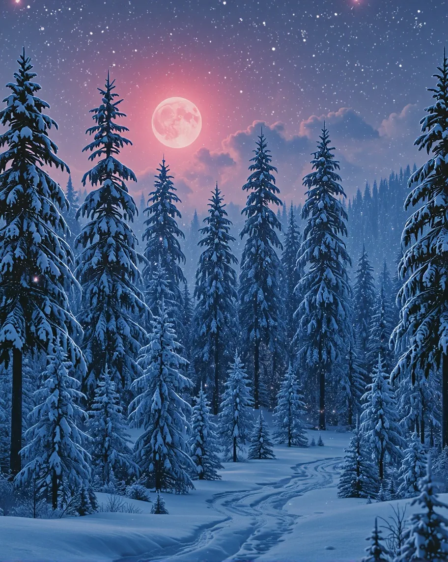 A magnificent winter wonderland. - Free AI Photo Generator - starryai