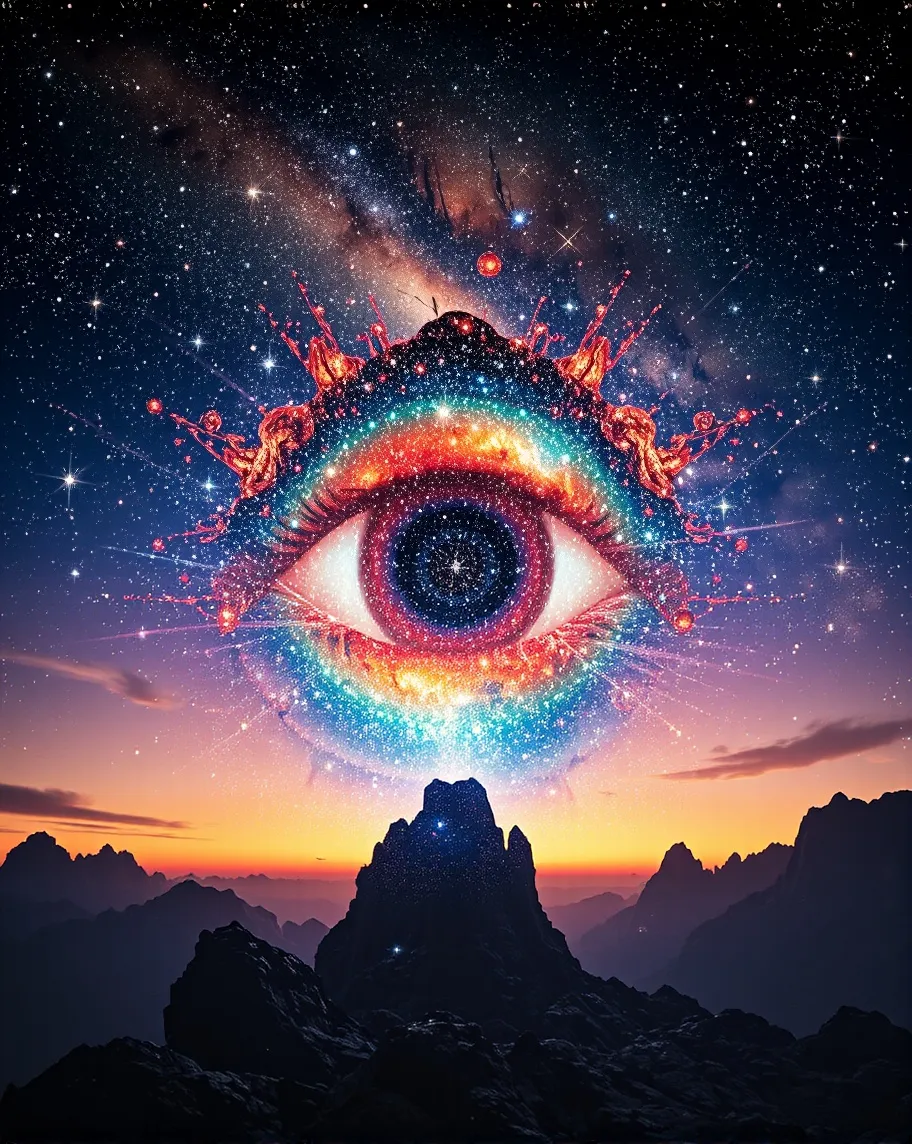 Stained glass galaxies inspired, - Free AI Photo Generator - starryai