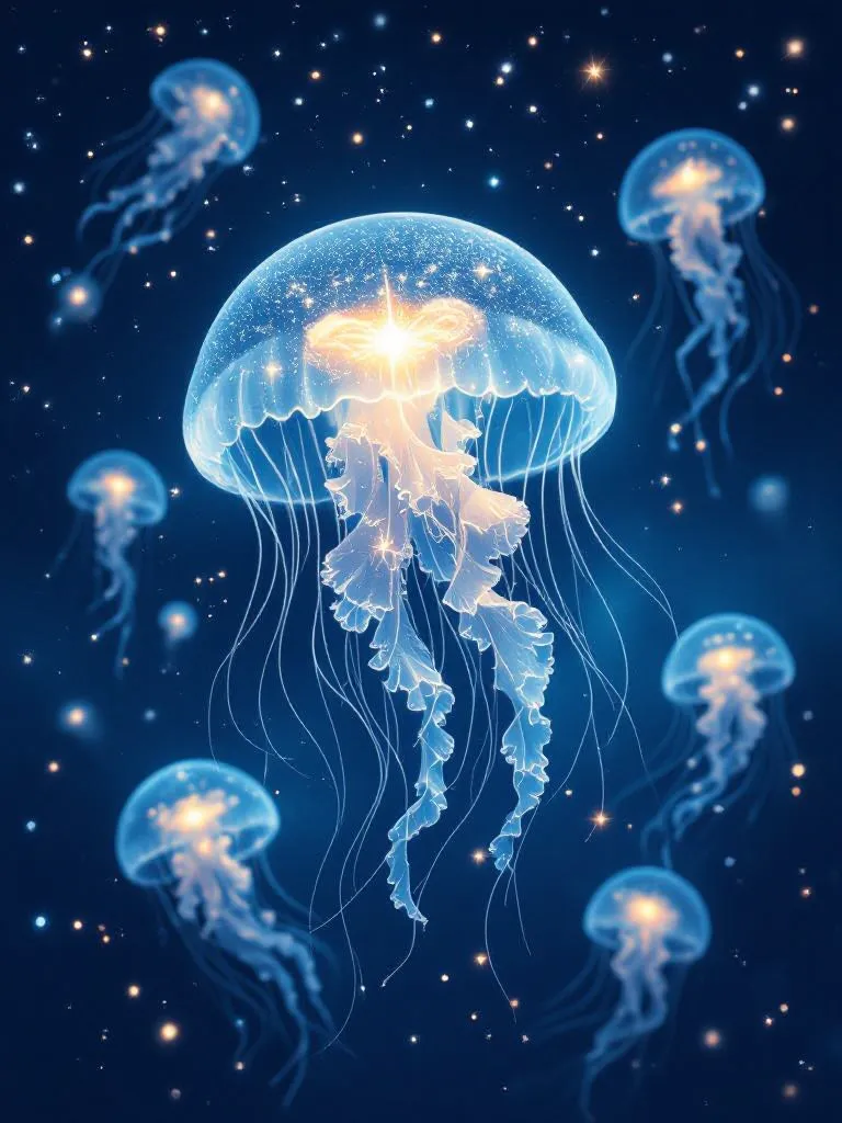 Constellation Jellyfish - Free AI Photo Generator - starryai