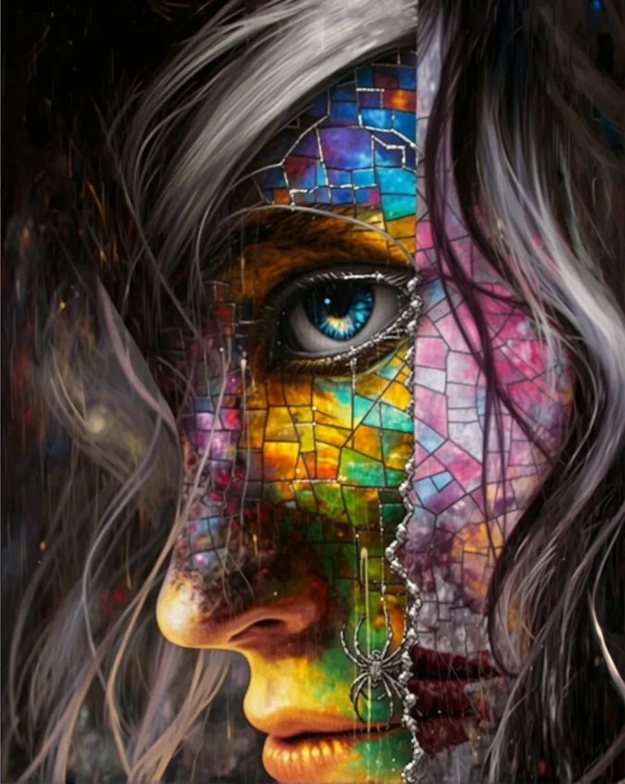 Stained glass galaxies inspired, - Free AI Photo Generator - starryai
