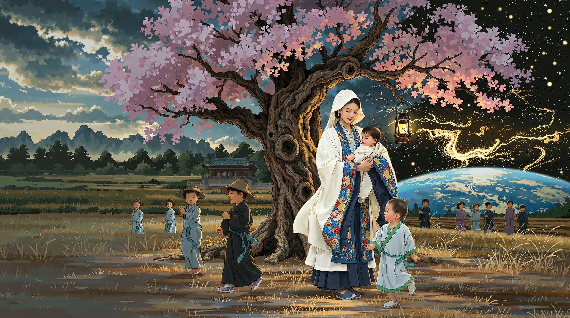 A powerful grieving mother her - Free AI Photo Generator - starryai