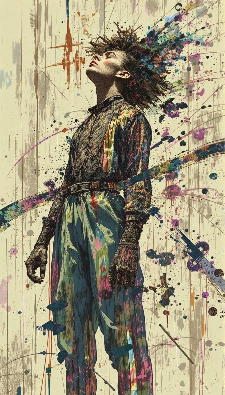 Messy ink, painting, 3-D highly - Free AI Photo Generator - starryai
