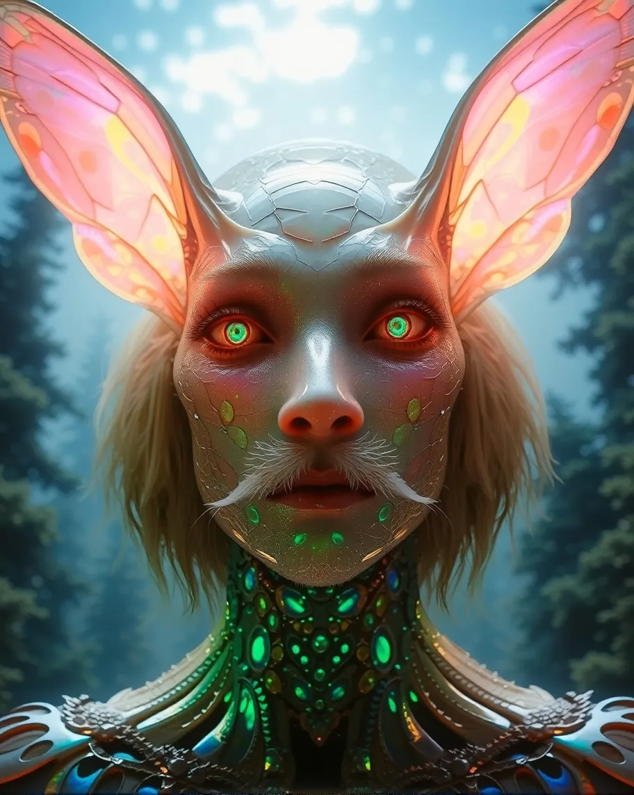 A rabbit moustache, Chromatic - Free AI Photo Generator - starryai