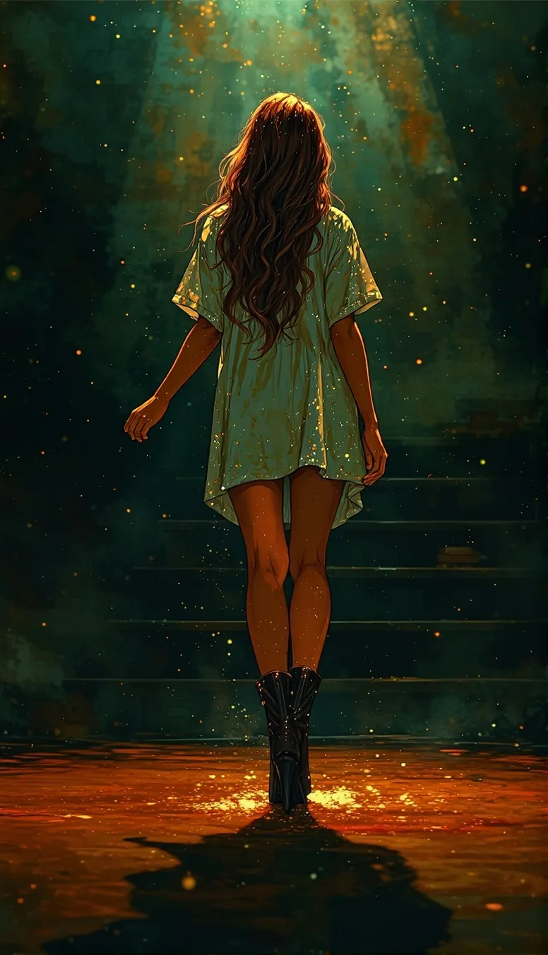 A shapely, long-haired woman a - Free AI Photo Generator - starryai