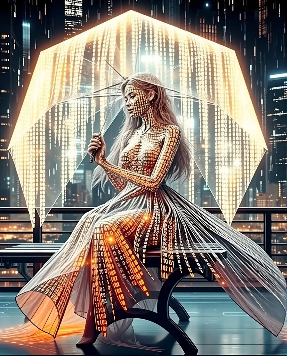 A digital art piece featuring a - Free AI Photo Generator - starryai