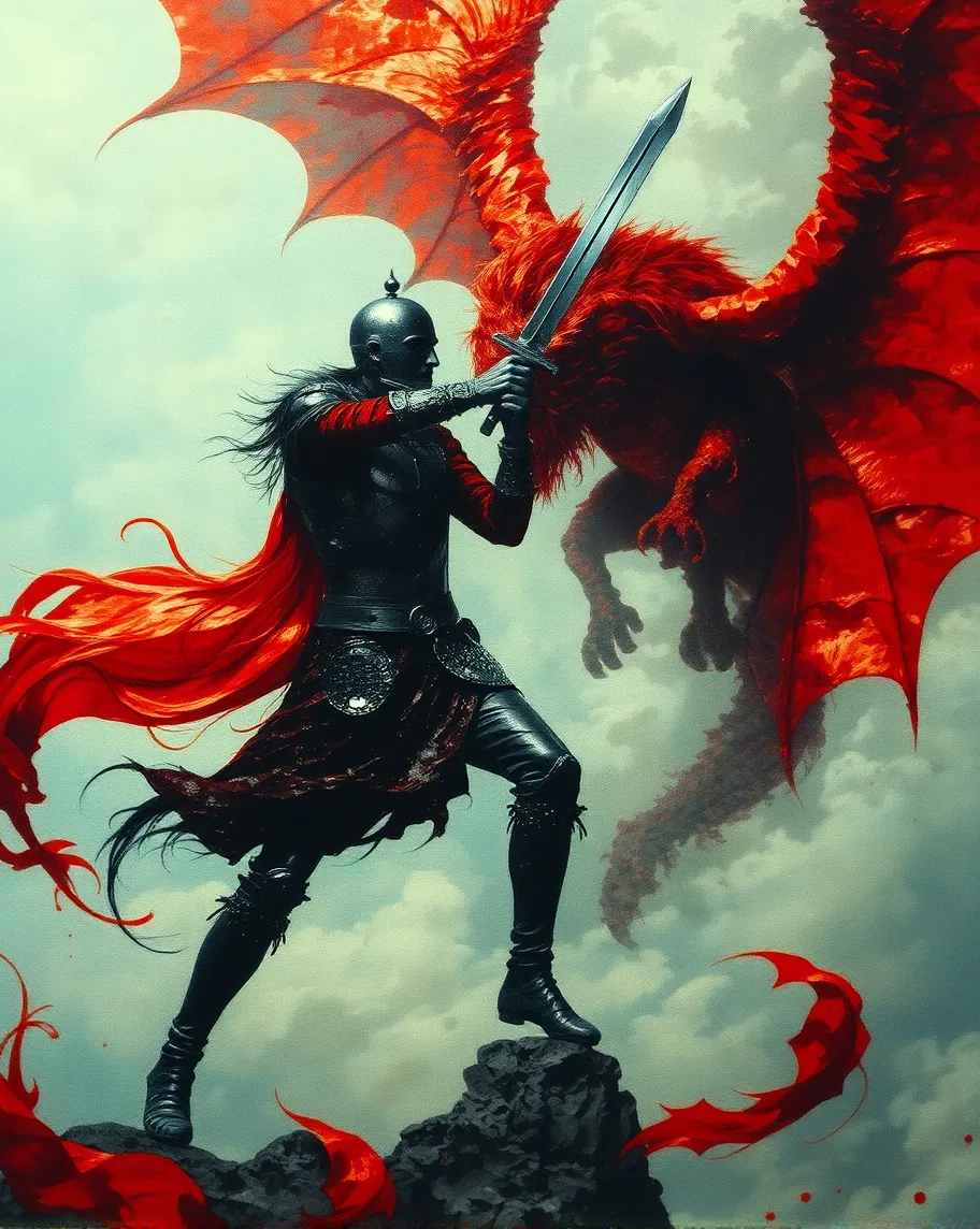 A fully armoured medieval knight - Free AI Photo Generator - starryai