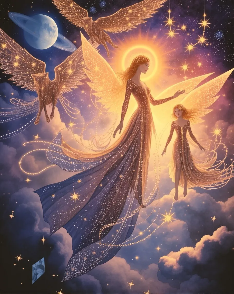 A dreamlike cosmic realm filled - Free AI Photo Generator - starryai