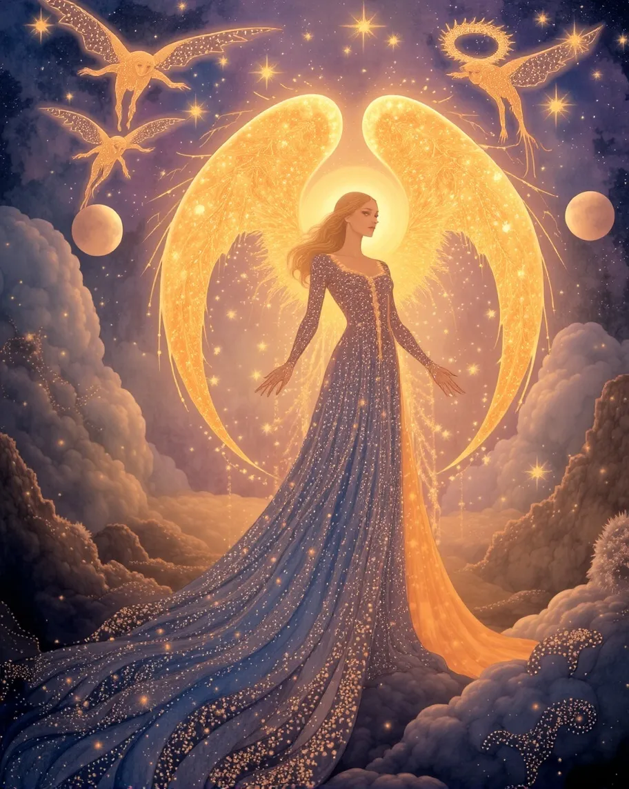 A dreamlike cosmic realm filled - Free AI Photo Generator - starryai