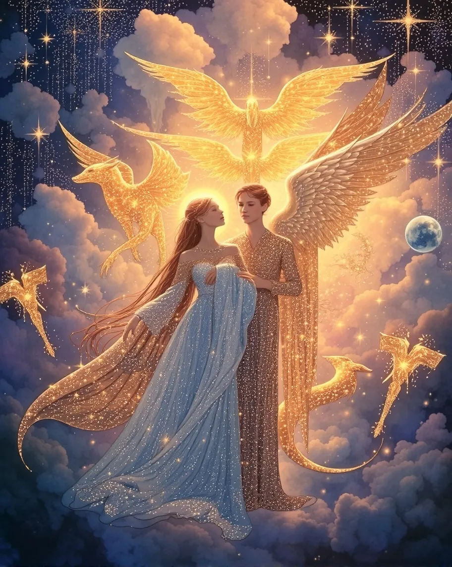 A dreamlike cosmic realm filled - Free AI Photo Generator - starryai