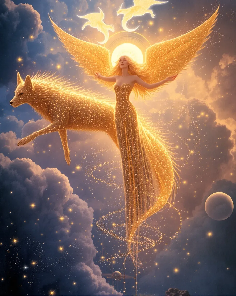 A dreamlike cosmic realm filled - Free AI Photo Generator - starryai