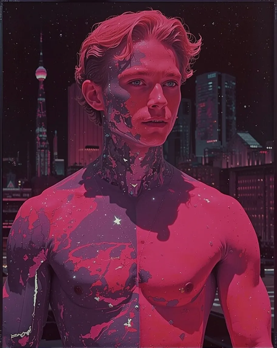 3-D inverted glow abstract, human - Free AI Photo Generator - starryai