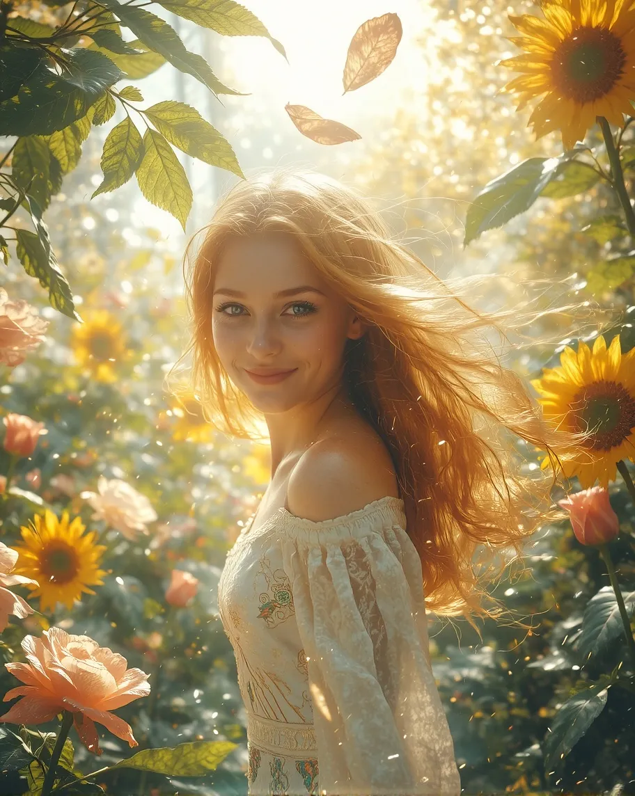 Digital painting, a smiling young - Free AI Photo Generator - starryai