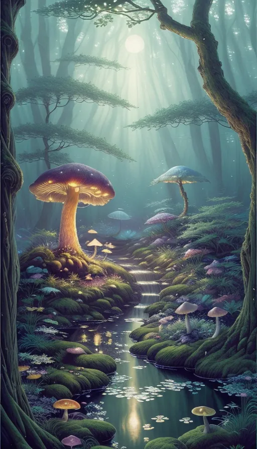 A whimsical enchanting a at style - Free AI Photo Generator - starryai