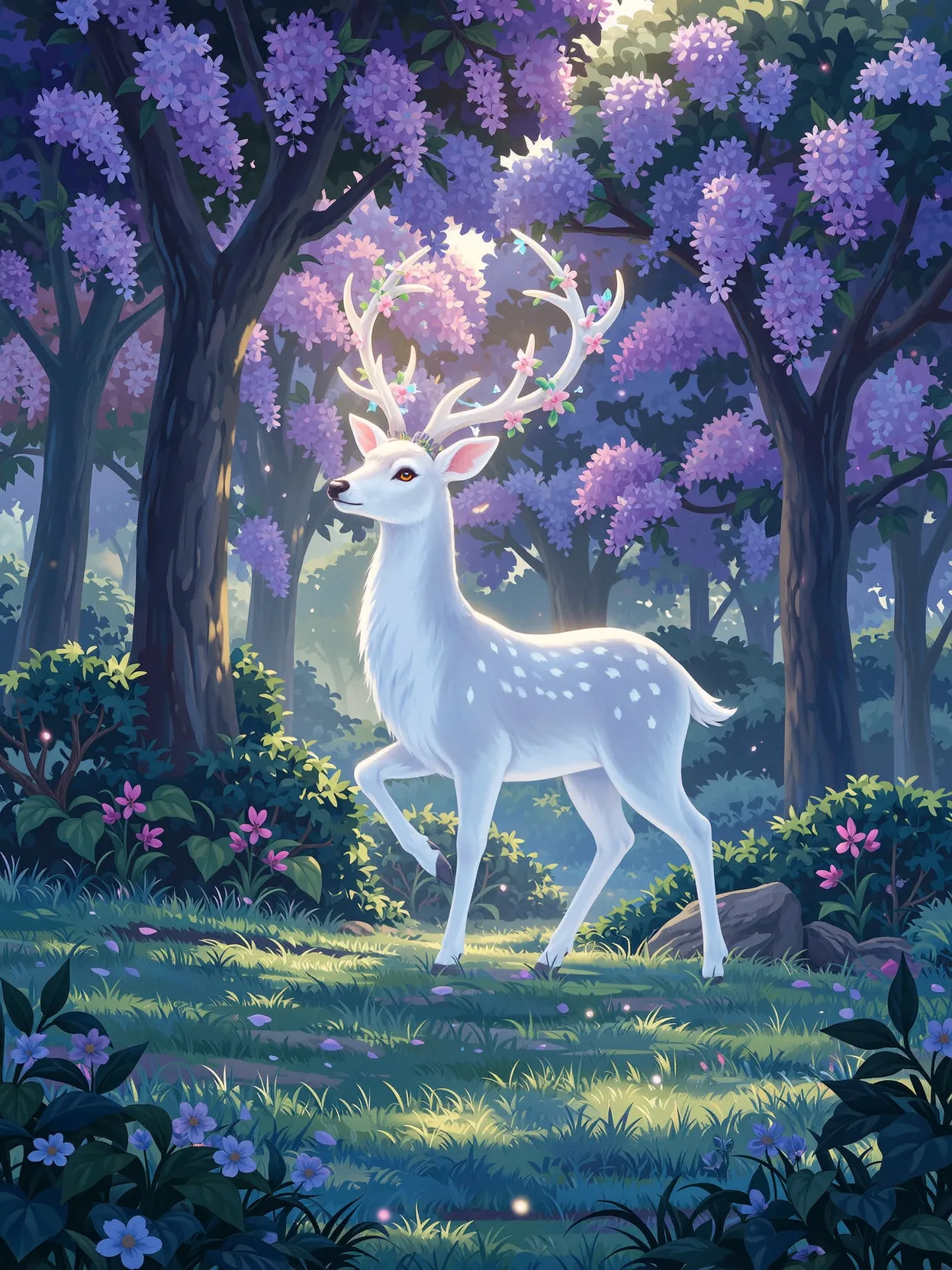 A glowing, ethereal deer antlers - Free AI Photo Generator - starryai